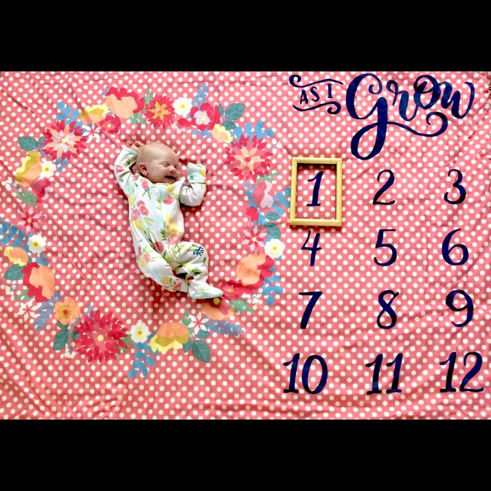 Matilda Jane “Milestones As I Grow” floral Blanket/ Comforter